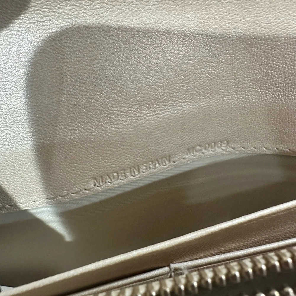 DIOR PATENT LEATHER EMBOSSED CONTINENTAL WALLET